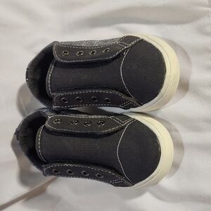 Wonder Nation Boy Lace-less Canvas Sneakers,